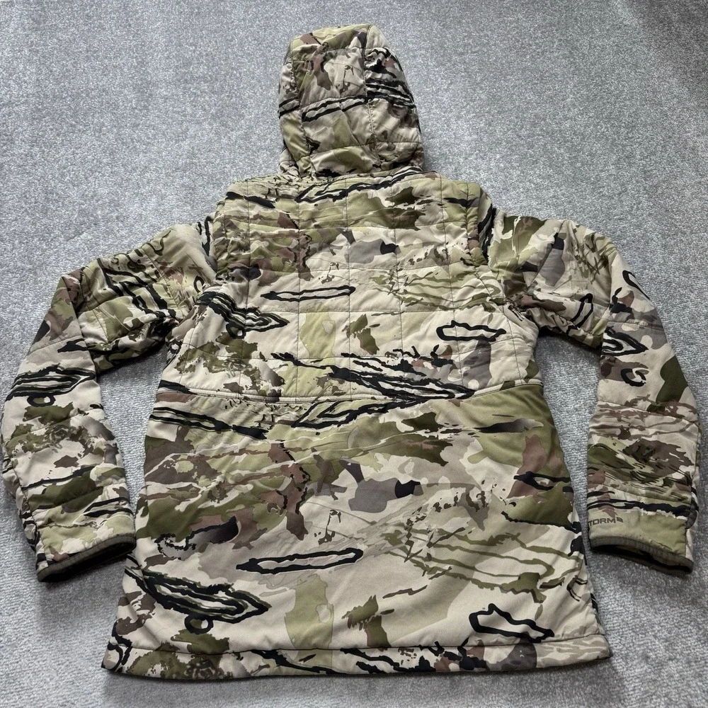 Under Armour Ridge Reaper 23 2-in-1 Jacket Medium Camo Hunting Removable Sleeves - Picture 13 of 15